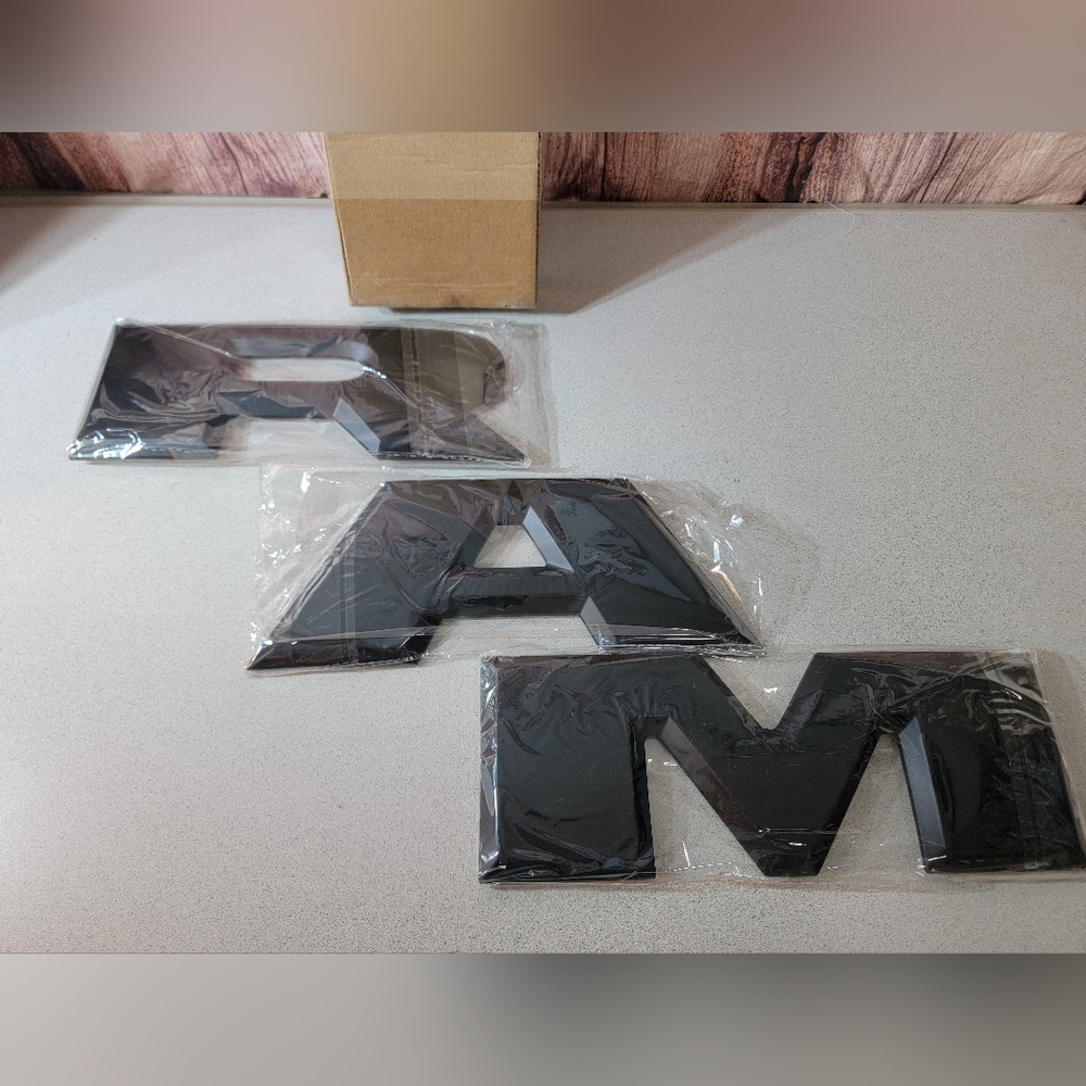 Matte Black RAM Tailgate Letters 2015-2020